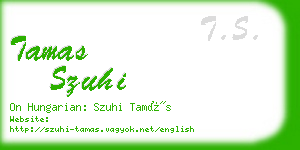 tamas szuhi business card